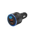 Engage 130W 3Port Car Charger - Black Online now