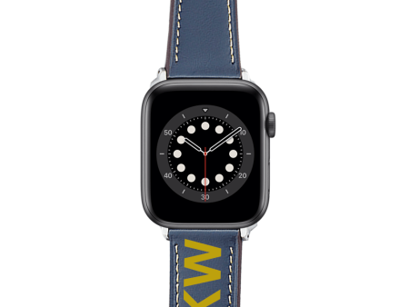 Apple Watch Bands 38 40 41mm - Dark Blue Leather For Discount