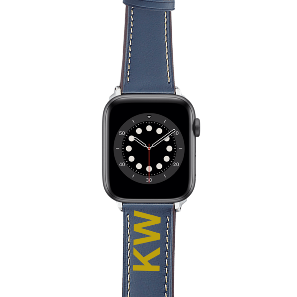 Apple Watch Bands 38 40 41mm - Dark Blue Leather For Discount