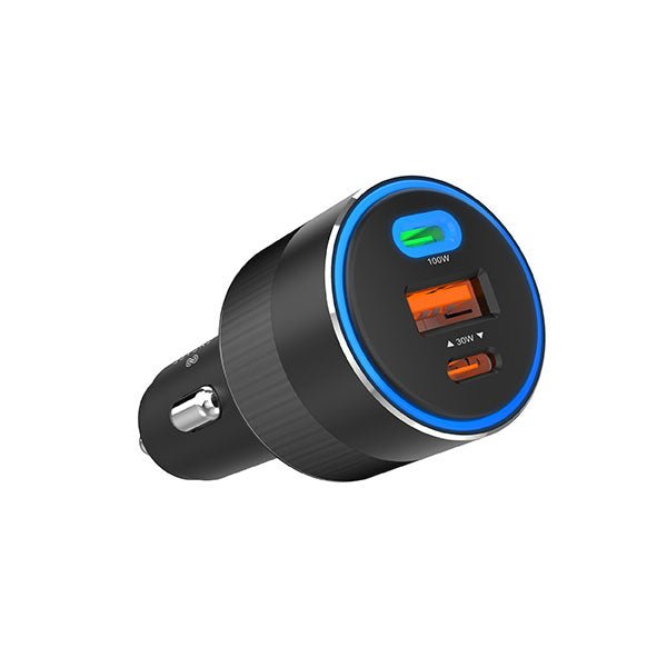 Engage 130W 3Port Car Charger - Black Online now