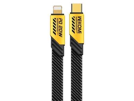 WEKOME WDC-191 Mecha Series - USB-C to Lightning PD Connection Cable - 20W   1Meter   Yellow on Sale