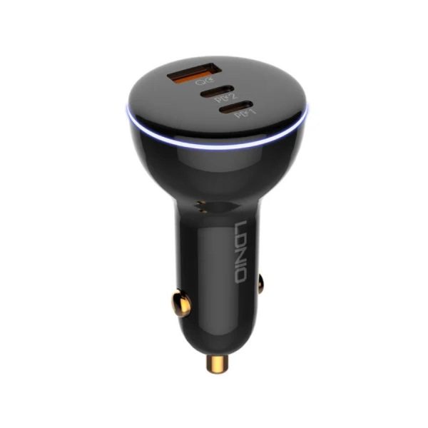 Ldnio Car Charger 160W USB + 2 PD with USB-C Cable Black – C102 For Discount