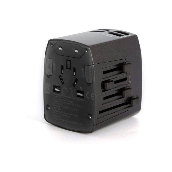 Anker Universal Travel Adapter - 4 USB Port   Black Hot on Sale