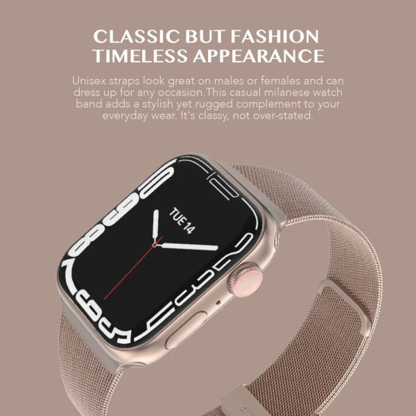 Levelo Double Milanese Watch Strap Apple Watch 38   40   41mm - Retro Golden Cheap