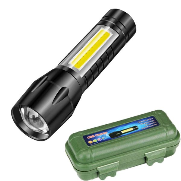 Clarity Metal Flashlight Rechargeable Torch – Black Discount