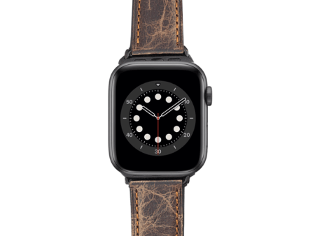 Apple Watch Bands 42 44 45 49mm - Dark Brown Leather Online