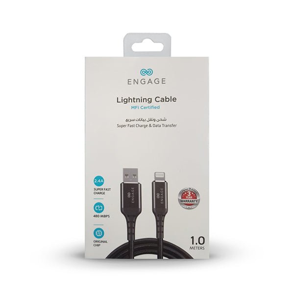 Engage Lightning Mfi Cable 1 Meter - White Online now