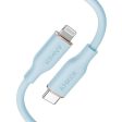 Anker Super Strong PowerLine lll Flow - USB-C to Lightning   3ft   Blue Online now