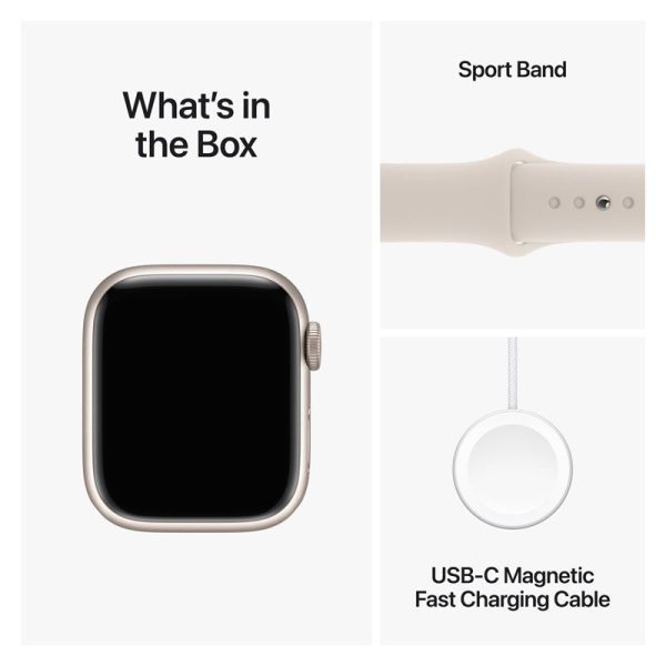 Apple Watch Series 9 with Sport Band - LTPO OLED   45mm   Bluetooth   Wi-Fi   Cellular   Starlight Discount