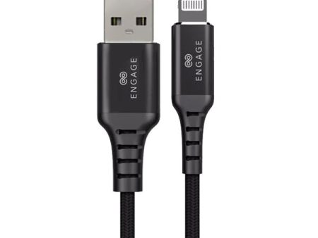 Engage Lightning MFI Certified Cable 2 Meter - Black Hot on Sale