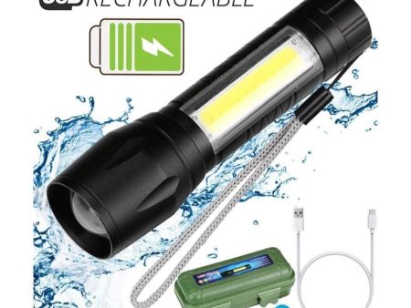 Clarity Metal Flashlight Rechargeable Torch – Black Discount