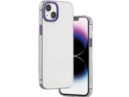 Levelo Sensa Clear Back Case iPhone 14 Plus - Clear Purple Fashion