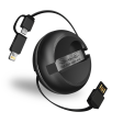 iWALK Retractable 2 In 1 Micro USB To Lightning Cable - Black Supply