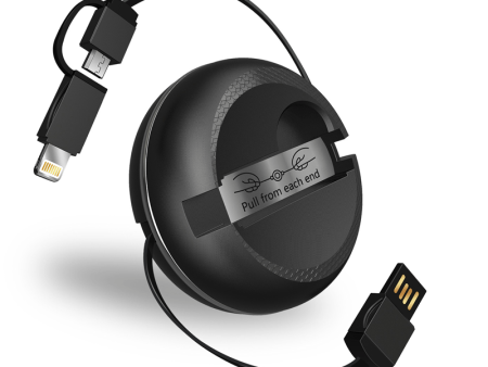 iWALK Retractable 2 In 1 Micro USB To Lightning Cable - Black Supply