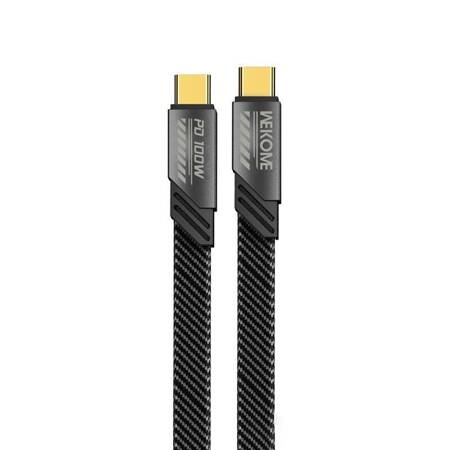 WEKOME WDC-192 Mecha Series - USB-C to USB-C Connection Cable 100W Fast Charging - 1.2Meter   Black For Sale