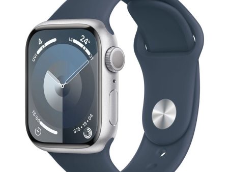 Apple Watch Series 9 with Sport Band - LTPO OLED   64GB   41mm   Medium Large   Bluetooth   Wi-Fi   Storm Blue Sale