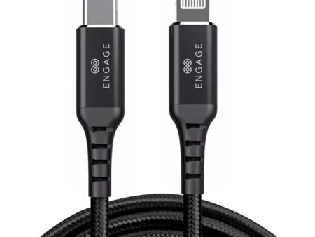 Engage PD 18W Fast Charging MFI certified Type-C to Lightning Cable 2 meters - Black Supply