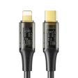 Mcdodo 36W Type C to Lightning Transparent Charging Cable 1.8m Amber Series – Black Hot on Sale