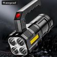 High Powerful Flashlight Rechargeable Searchlight 2 way Light – Black Cheap