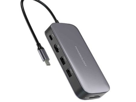 Powerology USB-C Hub - 256GB SSD Drive   100W - Gray Cheap