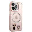 Apple iPhone 14 Pro - Pink Karl Lagerfeld Magsafe PC TPU Case With Ring Online Hot Sale