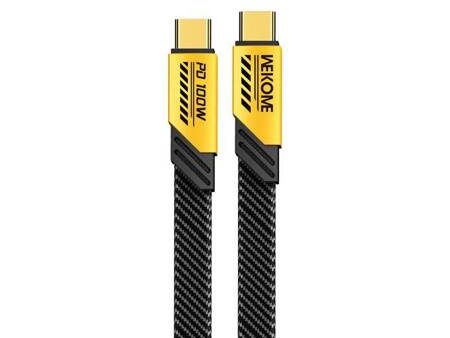 Wekome WDC-192 Mech Series 100W USB-C Type-C to USB-C Type-C Fast Charge Data Cable - 1Meter   Yellow For Cheap