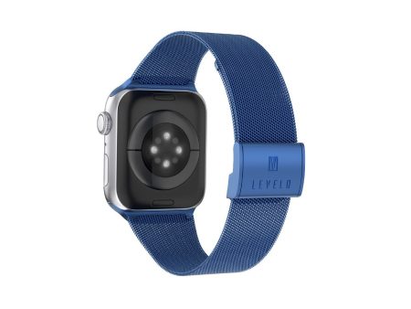 Levelo Double Milanese Watch Strap Apple Watch 38   40   41mm - Blue For Cheap