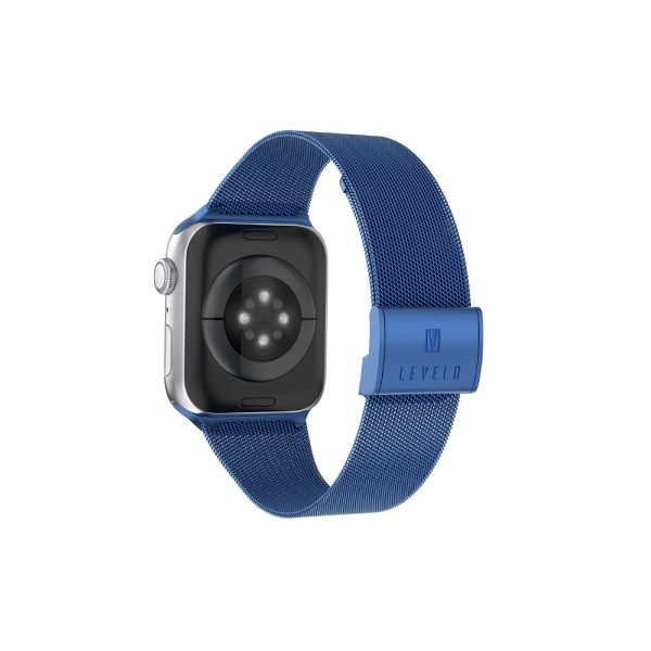 Levelo Double Milanese Watch Strap Apple Watch 38   40   41mm - Blue For Cheap