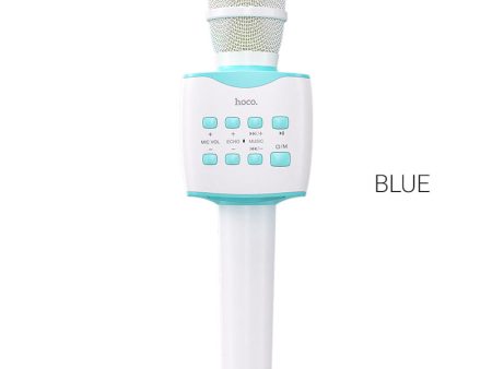 HOCO BK5 Cantando Karaoke Microphone - Bluetooth   USB   Blue Sale