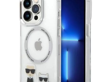 Apple iPhone 14 Pro Max - Silver Karl Lagerfeld Magsafe PC TPU Case With Ring on Sale