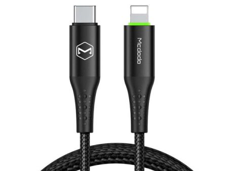 Mcdodo 36W Stronger SR LED Auto Power Off PD Lightning To Type C Cable 1.8M - Black Hot on Sale