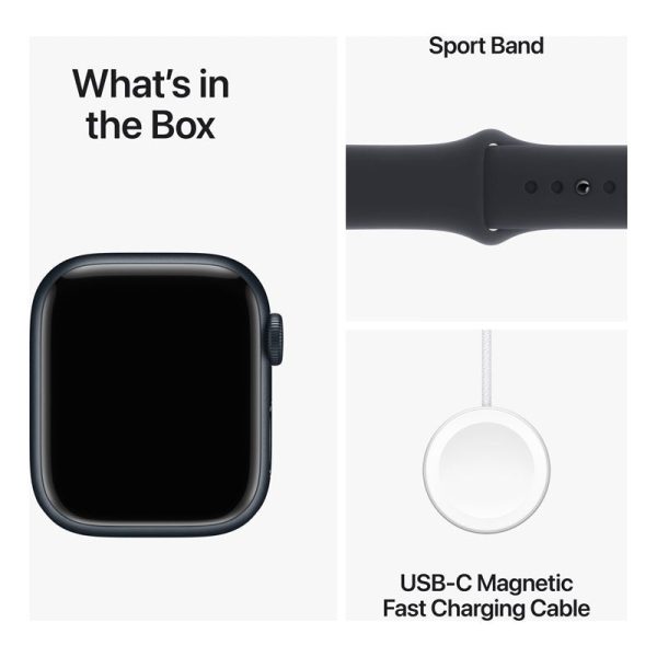 Apple Watch Series 9 with Sport Band - LTPO OLED   64GB   41mm   Small Medium   Bluetooth   Wi-Fi   Cellular   Midnight Online Hot Sale