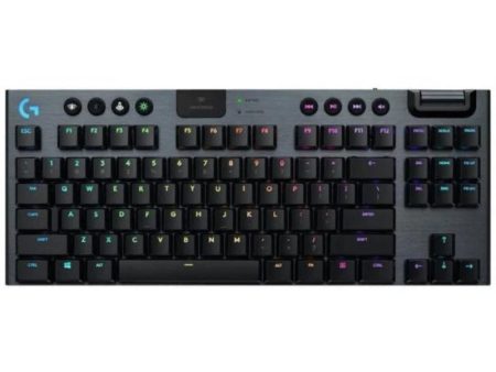 Logitech G915 TKL Tenkeylees Light Speed Wireless RGB Mechanical Gaming Keyboard   Clicky - Black Cheap