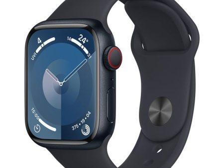 Apple Watch Series 9 with Sport Band - LTPO OLED   64GB   41mm   Small Medium   Bluetooth   Wi-Fi   Cellular   Midnight Online Hot Sale