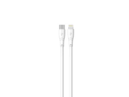 Pawa PVC 20W Data & Quick Charging USB-C to Lightning Cable 2m 6.5ft - White Fashion