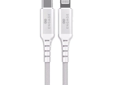 Engage PD 18W Fast Charging MFI certified Type-C to Lightning Cable 1 Meter - White Online Hot Sale