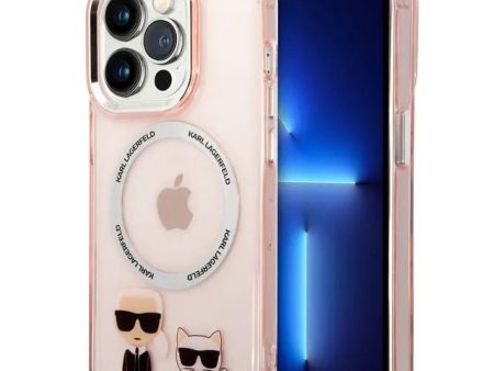 Apple iPhone 14 Pro - Pink Karl Lagerfeld Magsafe PC TPU Case With Ring Online Hot Sale