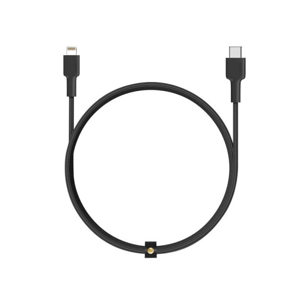 AUKEY Braided Nylon Sync USB-C to Lightning Cable(0.9m) - Black For Cheap