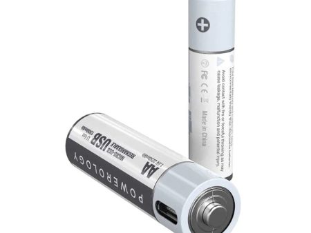 Powerology USB Rechargeable AAA Battery (2-Pack) Discount