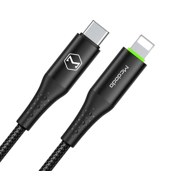 Mcdodo 36W Stronger SR LED Auto Power Off PD Lightning To Type C Cable 1.8M - Black Hot on Sale