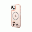 Apple iPhone 14 Plus- Pink Karl Lagerfeld Magsafe PC TPU Case With Ring Cheap