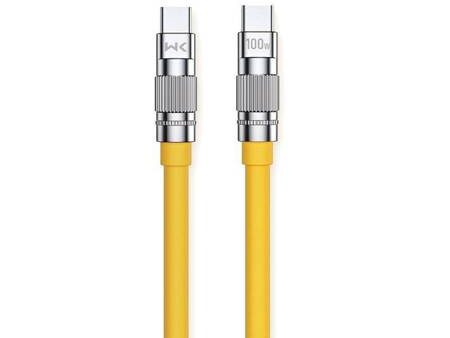 WEKOME WDC-188 Wingle Series - USB-C to USB-C Connection Cable 100W Fast Charging 1 m - Yellow Sale