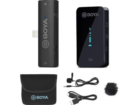 BOYA 2.4GHz Wireless Microphone for mobile device like smartphone, PC, tablet - Black Discount