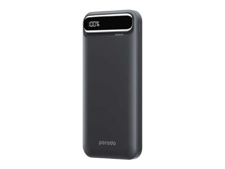 Porodo Power Bank - Digital Display   10000mAh   Black Online Sale