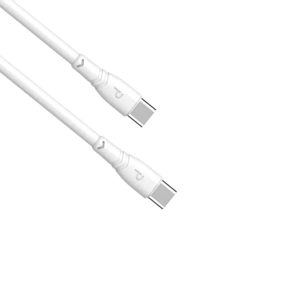 Pawa PVC 60W Data & Quick Charging USB-C to USB-C Cable 1.2m 4ft - White Sale