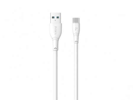 PAWA 1.2M PVC Data Cable Type-C - White For Sale