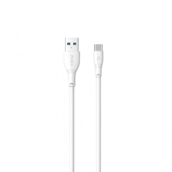 PAWA 1.2M PVC Data Cable Type-C - White For Sale