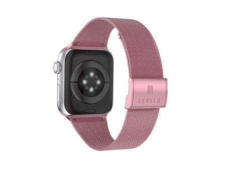 Levelo Double Milanese Watch Strap Apple Watch 38   40   41mm - Rose Pink Online Sale