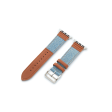 Apple Watch Bands 38 40 41mm - Light Blue Jean With Black Leather Hot on Sale