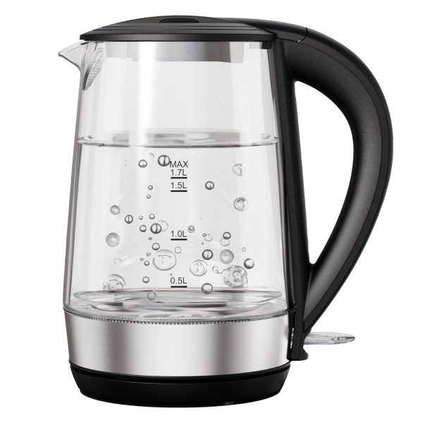 LePresso 360 Transparent Quick-Boil Glass Kettle - Black Cheap